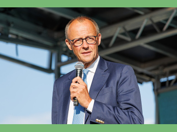 Friedrich Merz bei einer Rede in Erfurt 2024